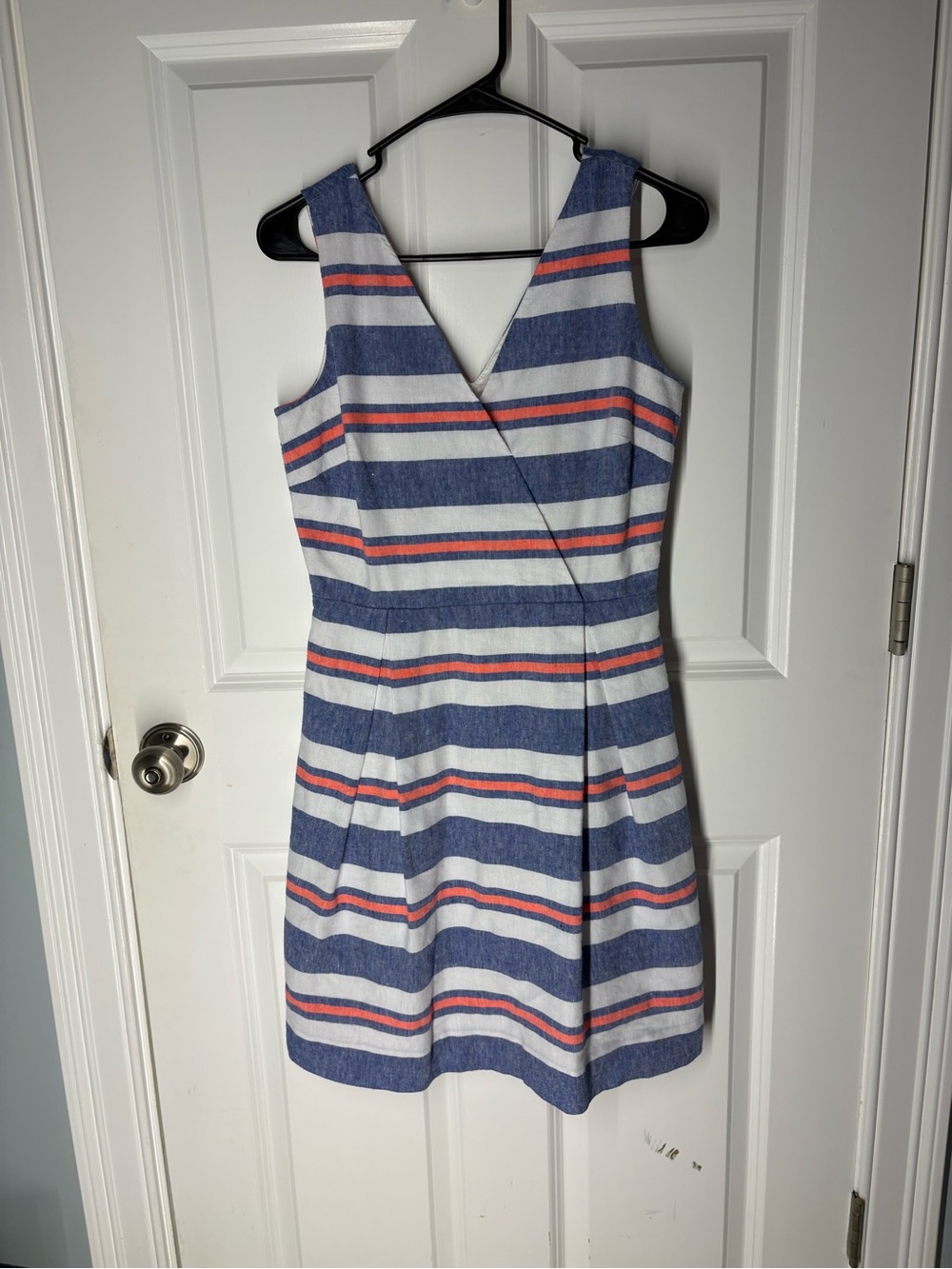 Summer Coastal Preppy Linen New England Vineyard Vines Mini Dress